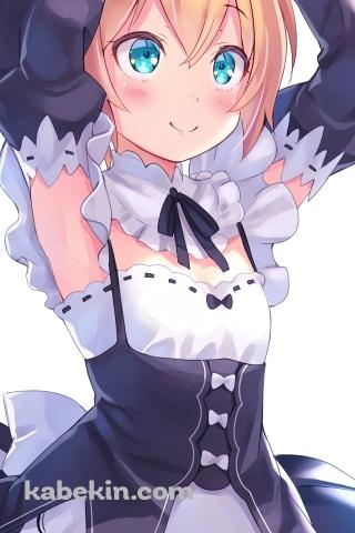 頭の上の赤いリボンを触るペトラ・レイテ / Re:ゼロから始まる異世界生活のAndroidの壁紙(320px x 480px) スマホ用