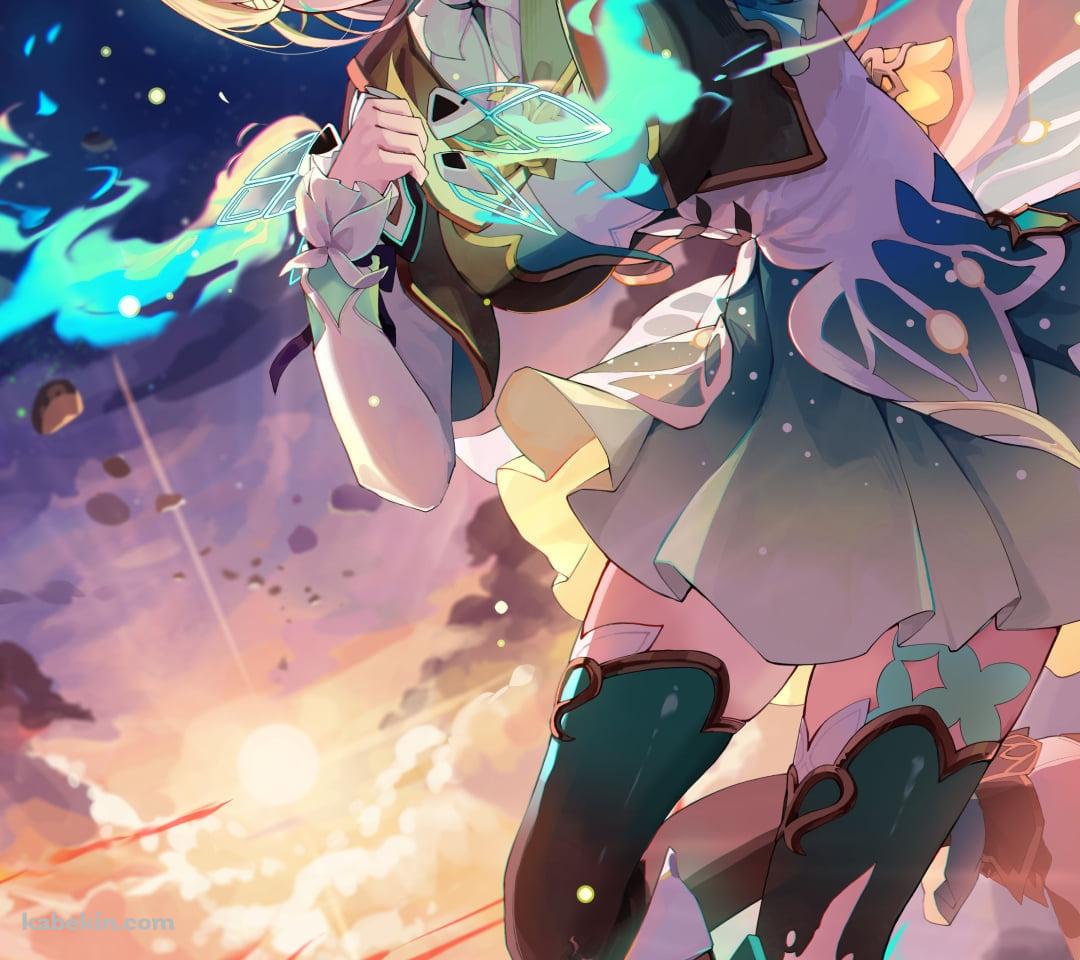 光る緑・赤の光とホタル / 崩壊:スターレイルのAndroidの壁紙(1080px x 960px) スマホ用