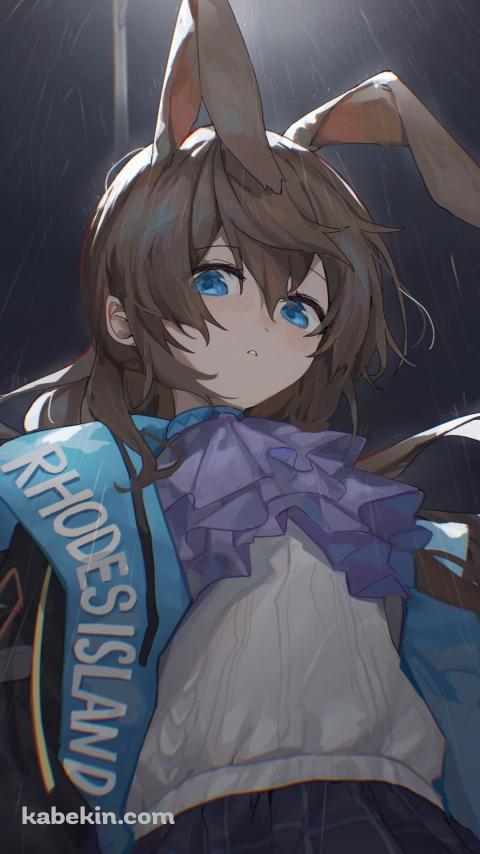 街灯と下から見上げたアーミヤ / アークナイツのAndroidの壁紙(480px x 854px) スマホ用