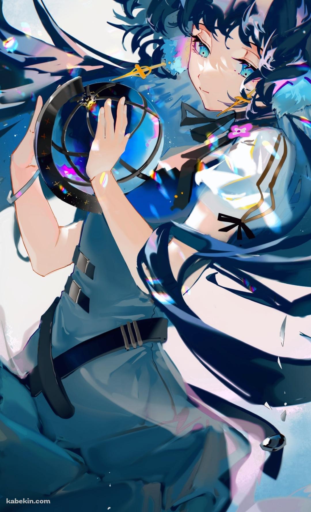 地球儀を持つアステシア / アークナイツのAndroidの壁紙(1080px x 1776px) スマホ用