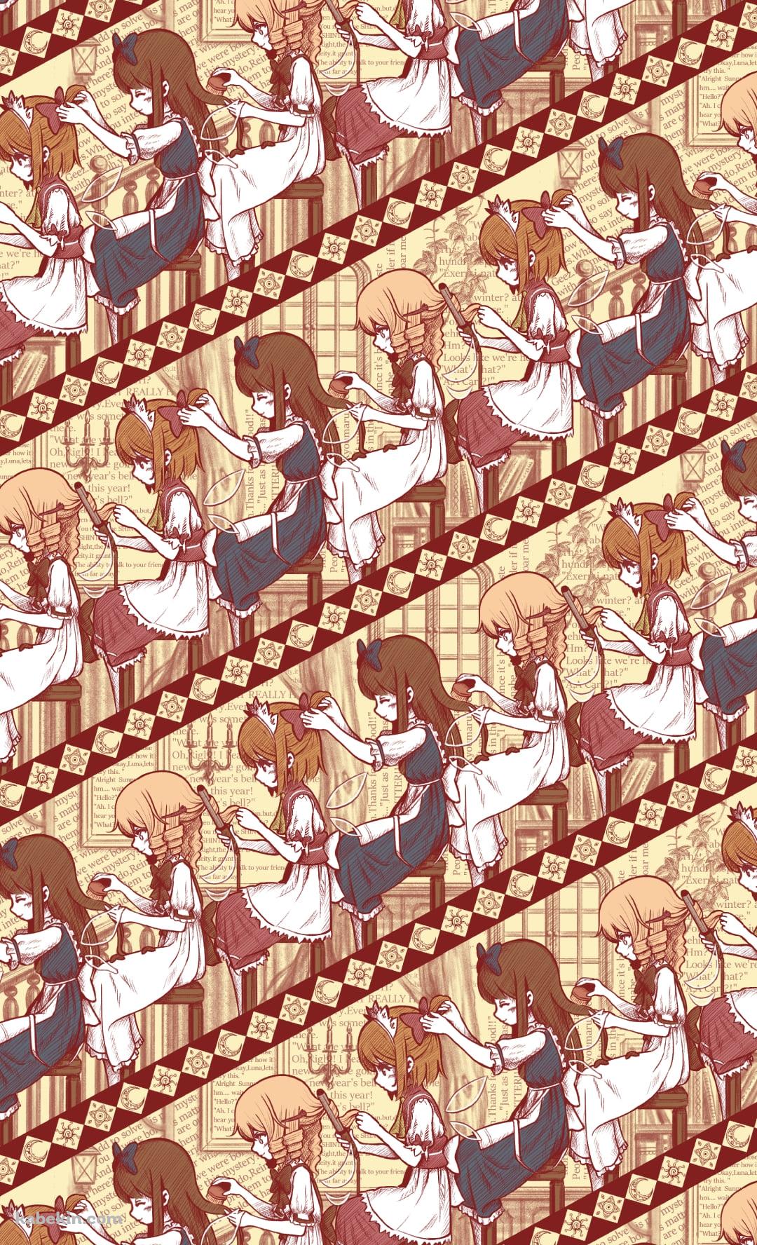 髪をとかすスターサファイア / ルナチャイルド / サニーミルク / 東方のAndroidの壁紙(1080px x 1776px) スマホ用