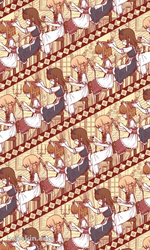 髪をとかすスターサファイア / ルナチャイルド / サニーミルク / 東方のAndroidの壁紙(480px x 800px) スマホ用