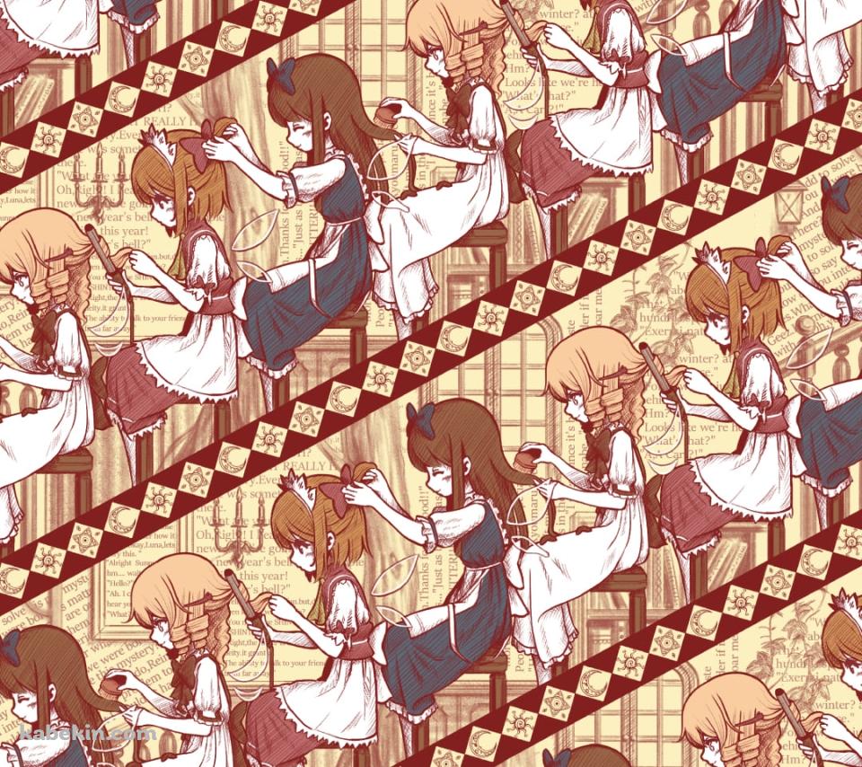 髪をとかすスターサファイア / ルナチャイルド / サニーミルク / 東方のAndroidの壁紙(960px x 854px) スマホ用
