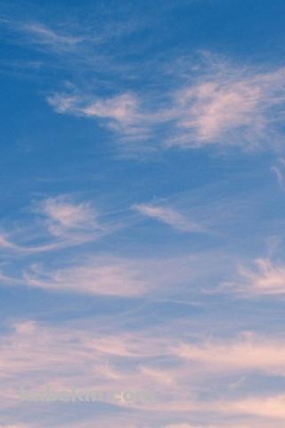 淡い雲 / 秋の空のAndroidの壁紙(320px x 480px) スマホ用