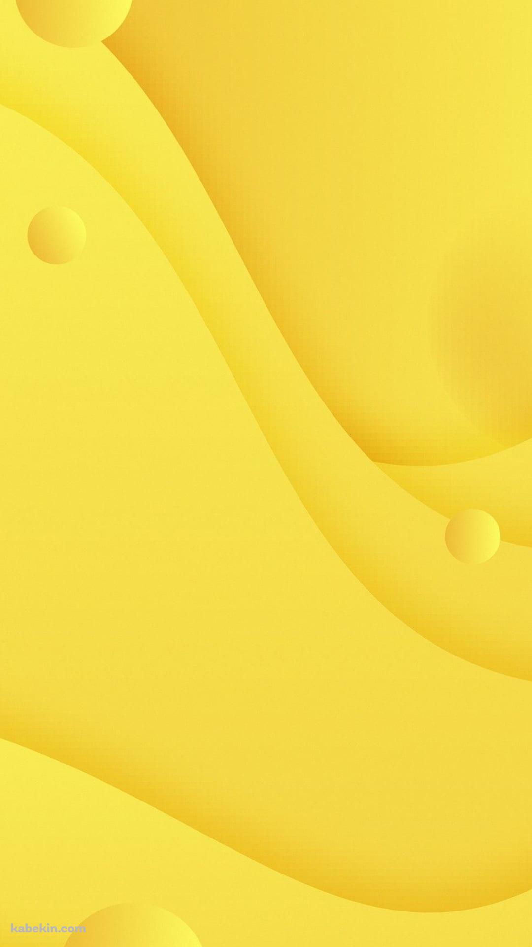 黄色の波形・楕円 / テクスチャーのAndroidの壁紙(1080px x 1920px) スマホ用