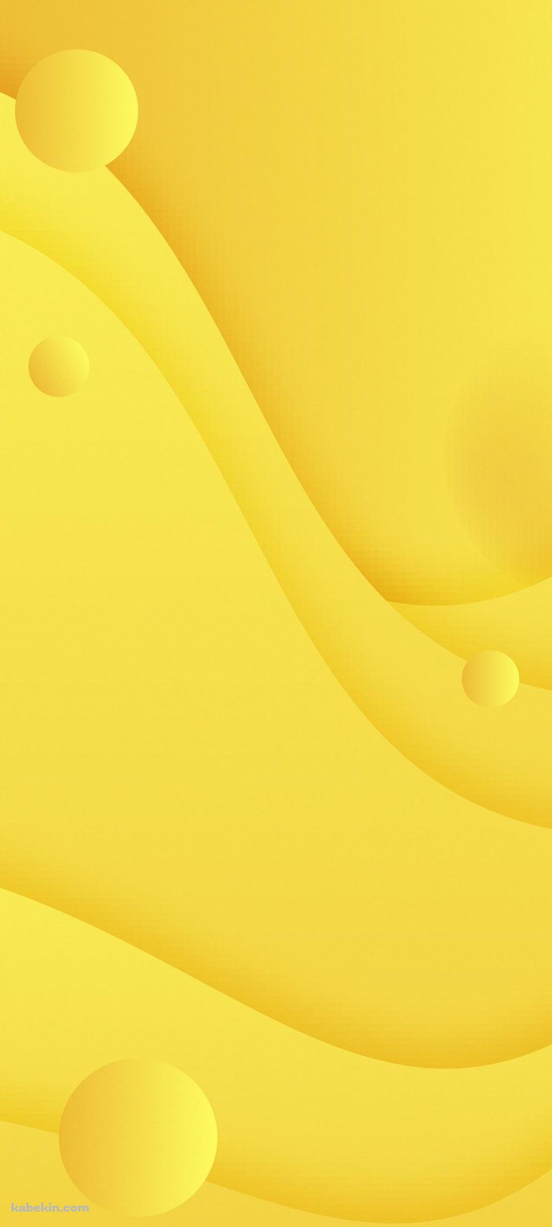 黄色の波形・楕円 / テクスチャーのAndroidの壁紙(1080px x 2400px) スマホ用
