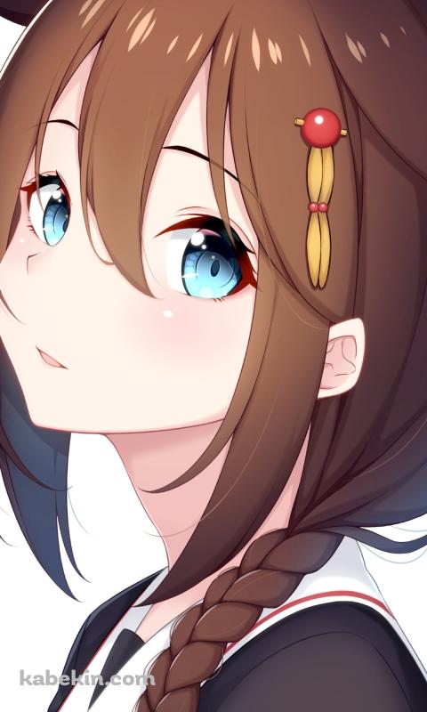 澄んだ瞳でこちらを見つめる時雨 / 艦隊これくしょん / 艦これのAndroidの壁紙(480px x 800px) スマホ用