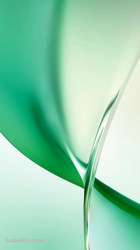 緑の捻じれた水のようなテクスチャーのAndroidの壁紙(540px x 960px) スマホ用