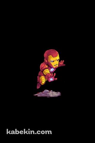 ジャンプするアイアンマン / ミニマルのAndroidの壁紙(320px x 480px) スマホ用