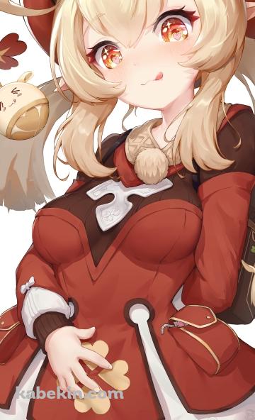 舌を出す可愛いクレー / 原神のAndroidの壁紙(360px x 592px) スマホ用