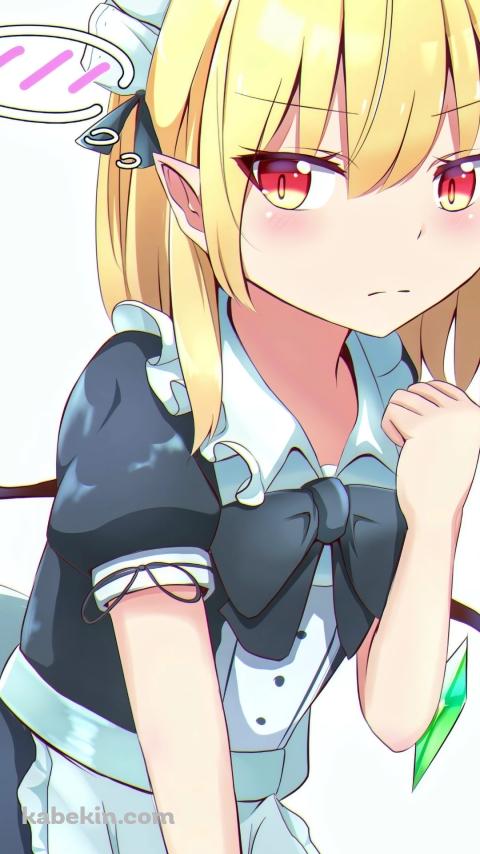 恥ずかしそうなフランドール・スカーレット / 東方のAndroidの壁紙(480px x 854px) スマホ用