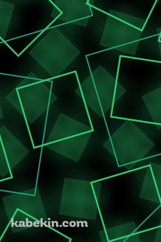 濃淡のある緑の四角のAndroidの壁紙(320px x 480px) スマホ用