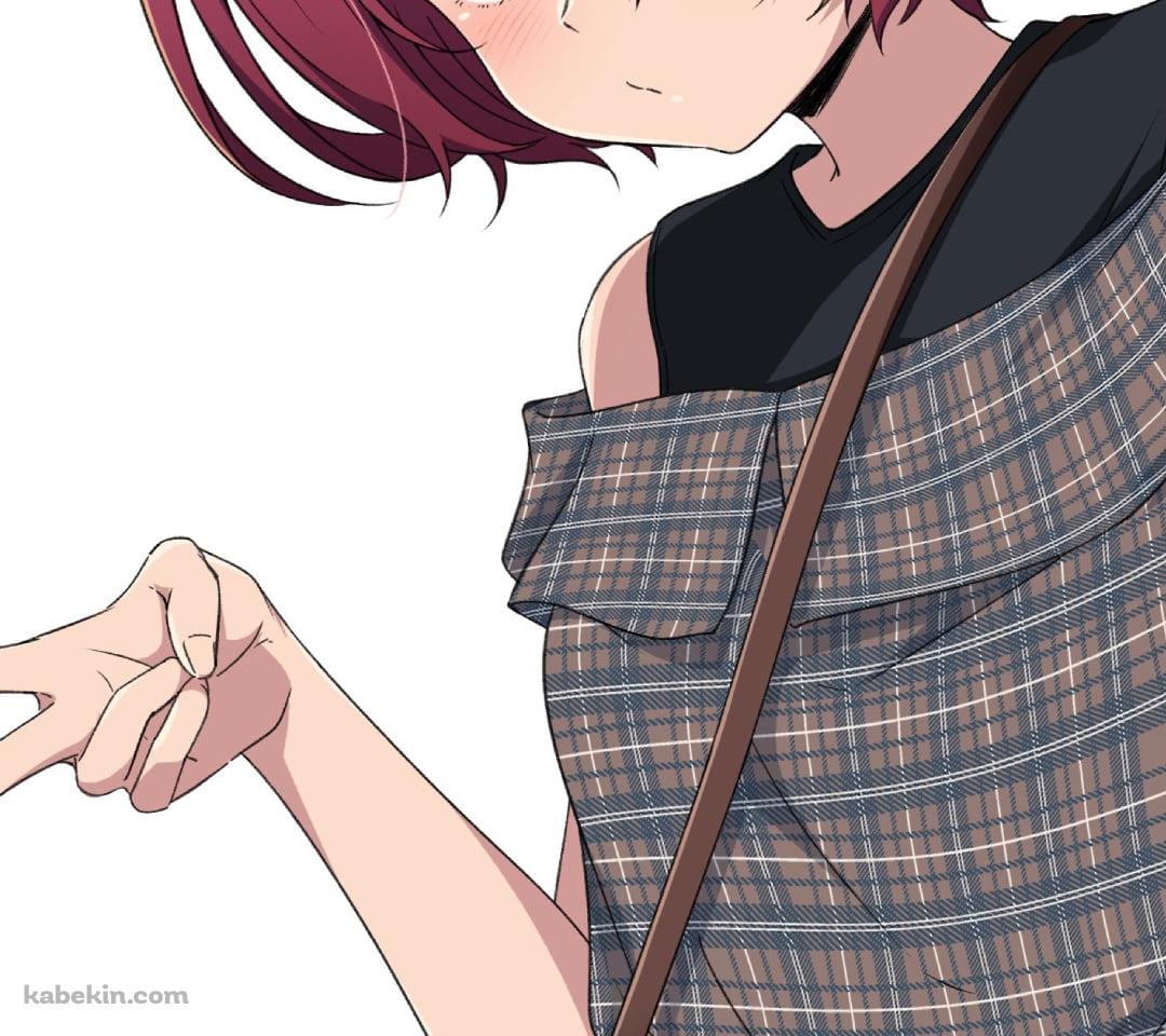 スマホを持ちピースをする小鞠知花 / 負けヒロインが多すぎる!のAndroidの壁紙(1080px x 960px) スマホ用