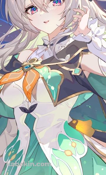 夜の星座と髪を触るホタル / 崩壊:スターレイルのAndroidの壁紙(360px x 592px) スマホ用