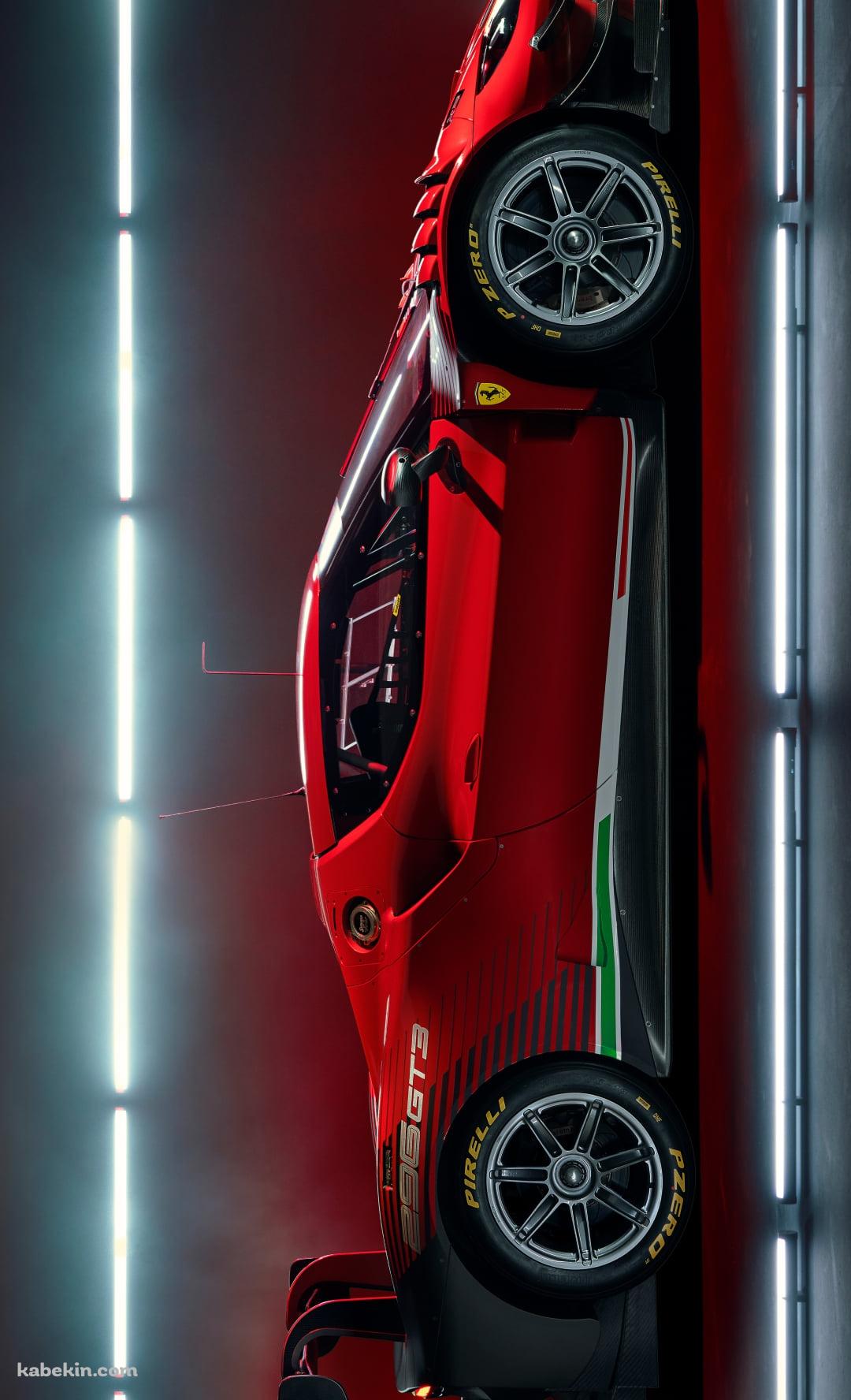 かっこいいFerrari 296 GT3 / 赤のAndroidの壁紙(1080px x 1776px) スマホ用