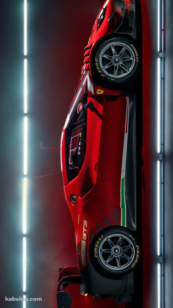 かっこいいFerrari 296 GT3 / 赤のAndroidの壁紙(720px x 1280px) スマホ用