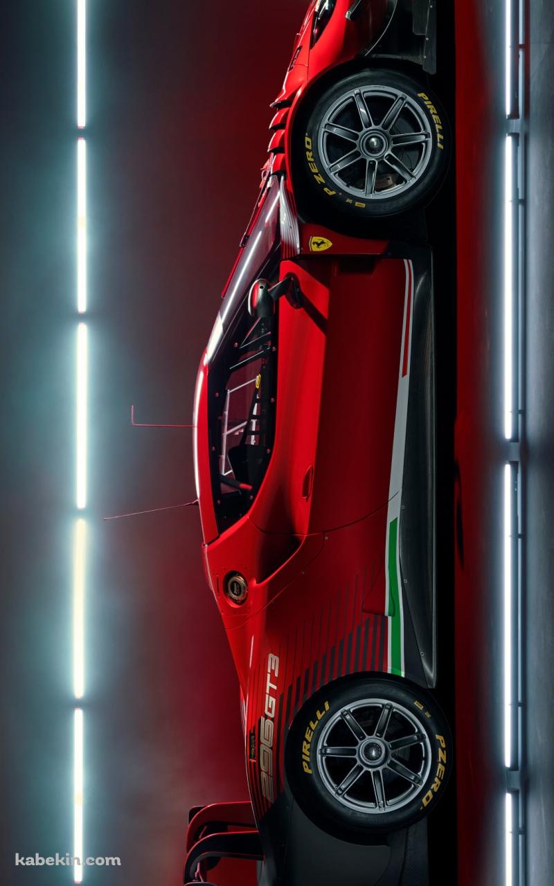 かっこいいFerrari 296 GT3 / 赤のAndroidの壁紙(800px x 1280px) スマホ用