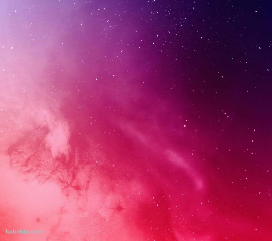 赤と青の交わる宇宙のAndroidの壁紙(1080px x 960px) スマホ用