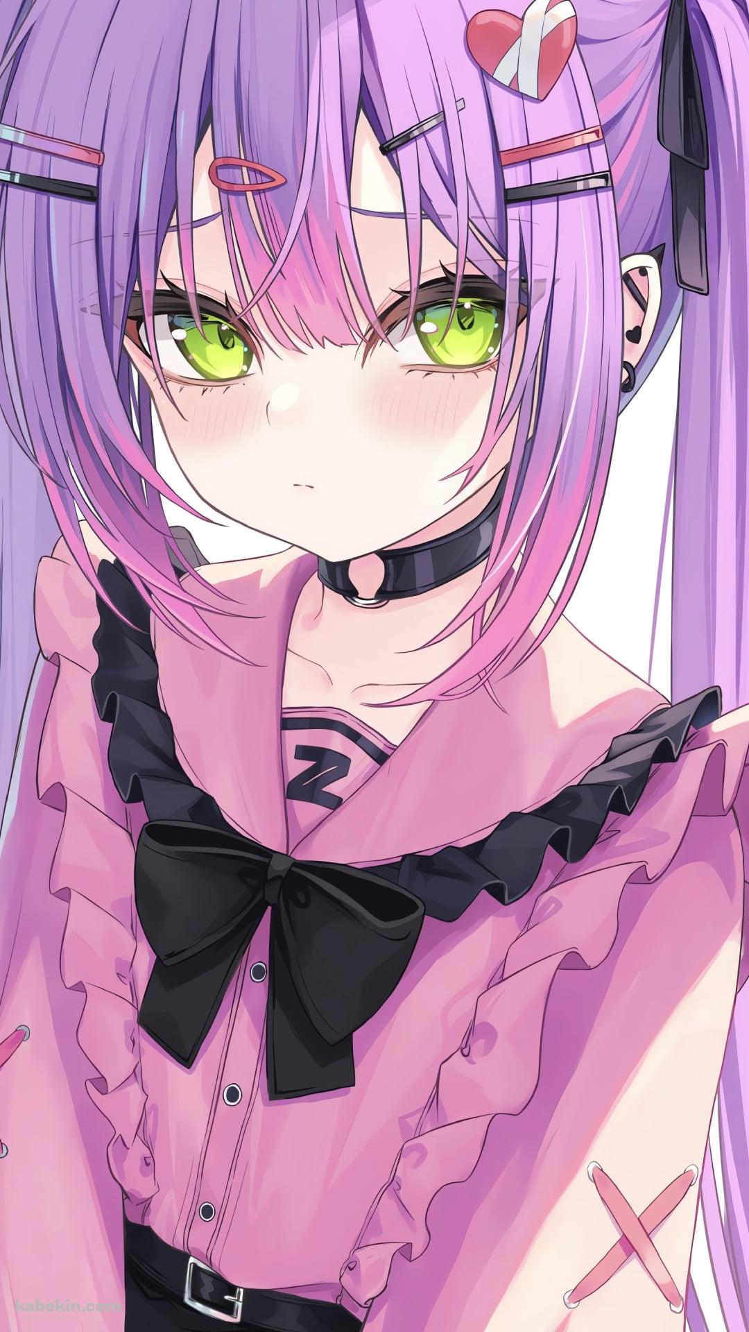 ピンクの服を着た常闇トワ / トワ様 / 可愛い / ツインテール / ホロライブ / バーチャルYouTuberのAndroidの壁紙(1080px x 1920px) スマホ用