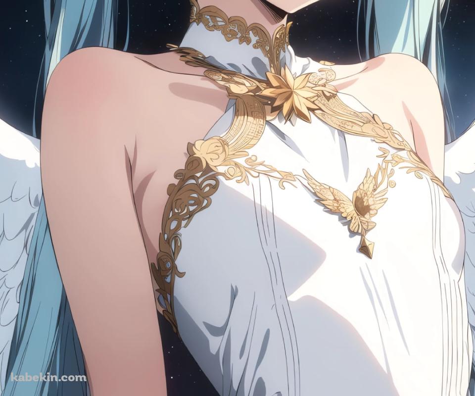 天使の羽をつけた可愛い初音ミク / ボカロのAndroidの壁紙(960px x 800px) スマホ用