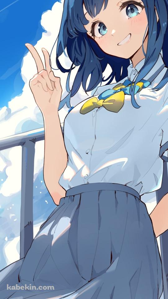 ピースをする八奈見杏菜 / 負けヒロインが多すぎる!のAndroidの壁紙(540px x 960px) スマホ用