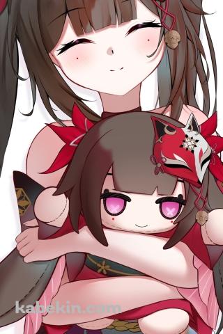 お人形を抱き微笑む花火 / 崩壊:スターレイルのAndroidの壁紙(320px x 480px) スマホ用