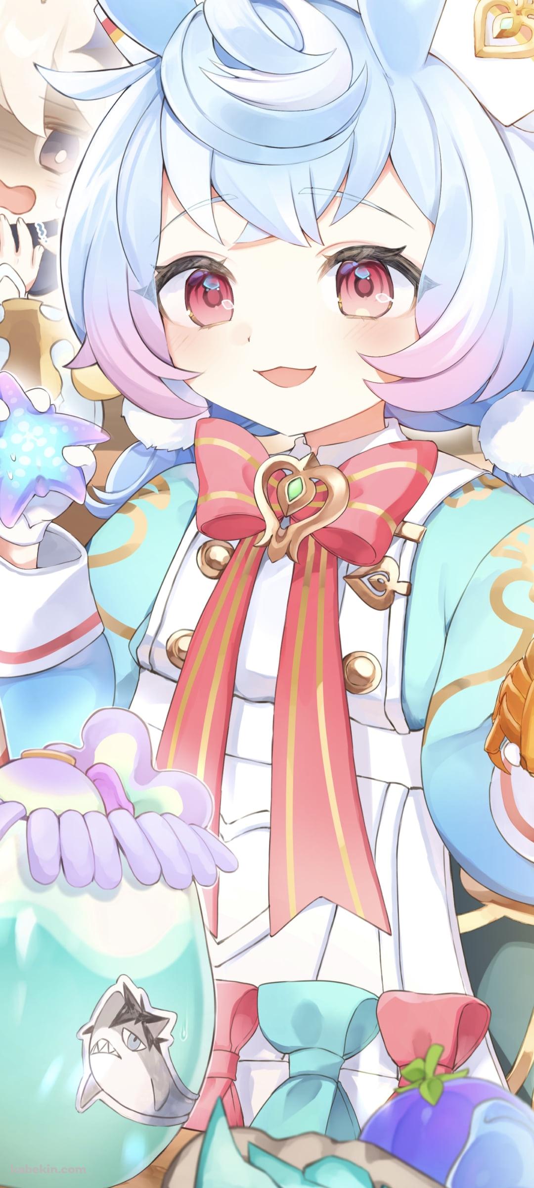 ヒトデを持つ可愛いシグウィン / 原神のAndroidの壁紙(1080px x 2400px) スマホ用