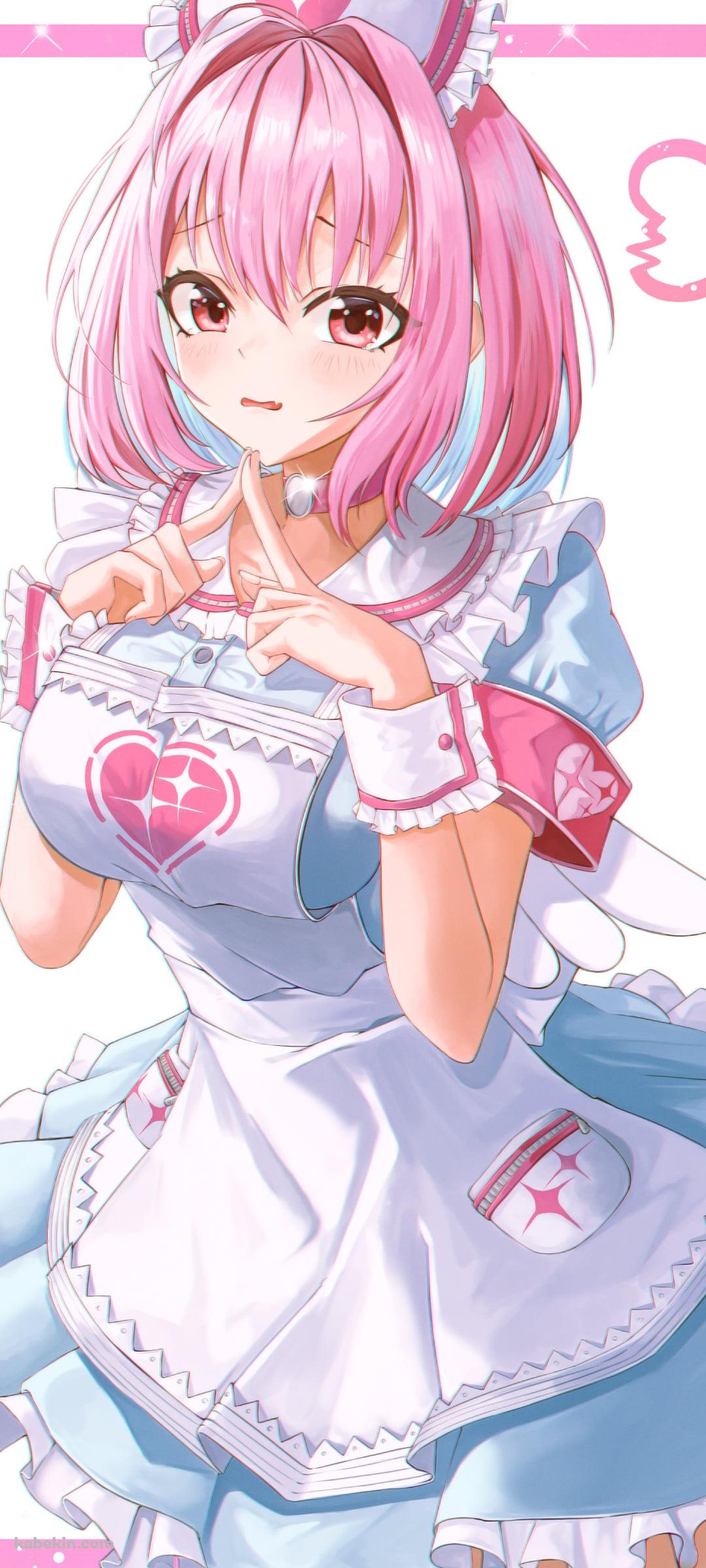 ピンク・水色のナースコスを着た夢見りあむ / アイドルマスターのAndroidの壁紙(1080px x 2400px) スマホ用