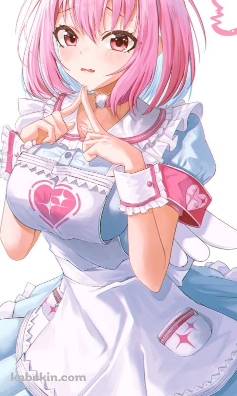 ピンク・水色のナースコスを着た夢見りあむ / アイドルマスターのAndroidの壁紙(480px x 800px) スマホ用
