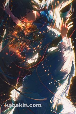 赤い糸を紡ぐ暁美ほむら / 鹿目まどか / 魔法少女まどか☆マギカのAndroidの壁紙(320px x 480px) スマホ用