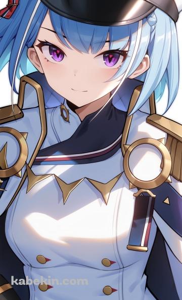 紫の瞳でこちらを見つめる海軍大佐 ランディ / エピックセブンのAndroidの壁紙(360px x 592px) スマホ用