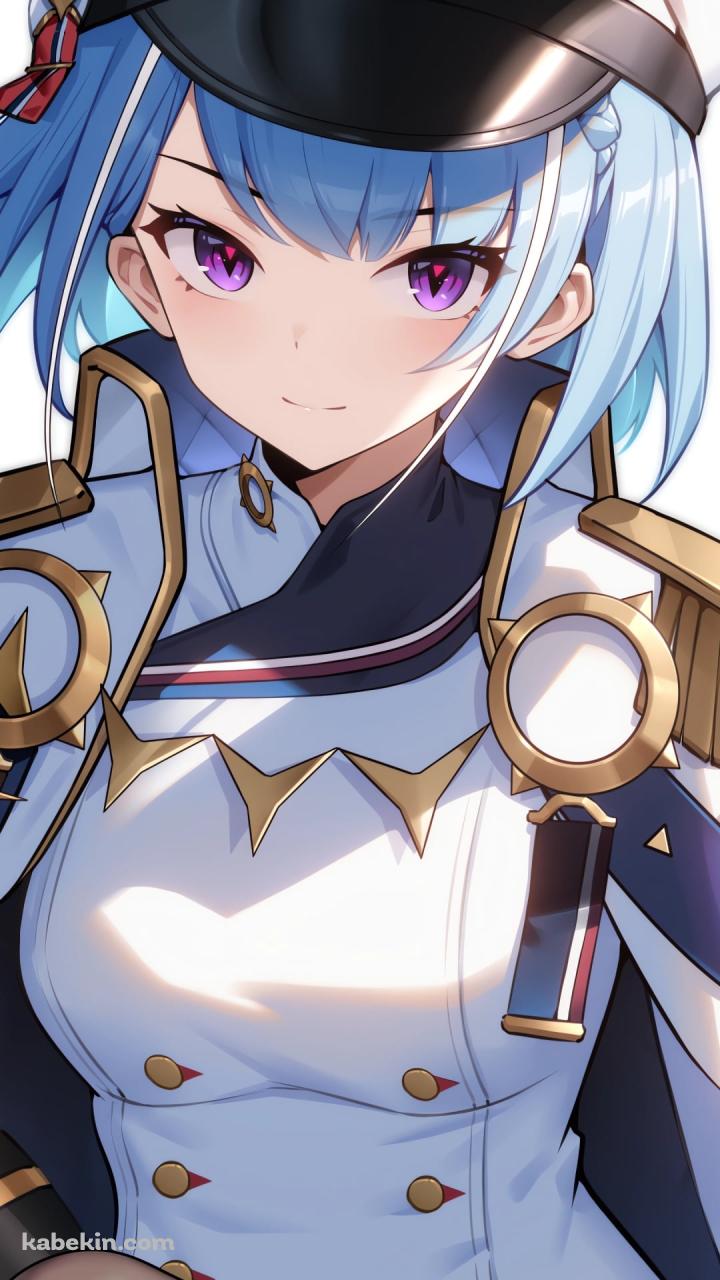 紫の瞳でこちらを見つめる海軍大佐 ランディ / エピックセブンのAndroidの壁紙(720px x 1280px) スマホ用