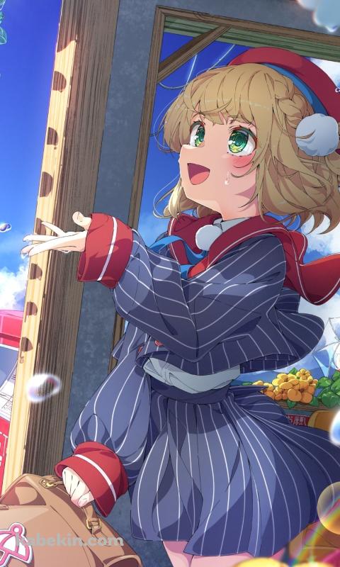 雨上がりの空を見上げるしぐれうい / バーチャルYouTuberのAndroidの壁紙(480px x 800px) スマホ用