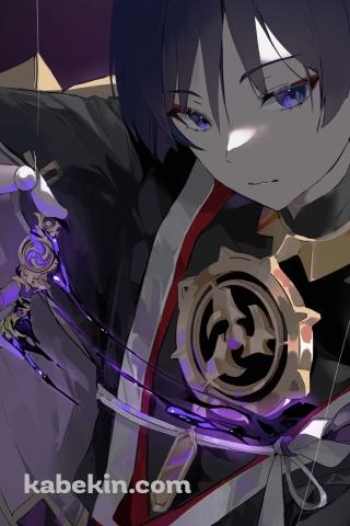 糸につながったスカラマシュ / 放浪者 / 原神のAndroidの壁紙(320px x 480px) スマホ用