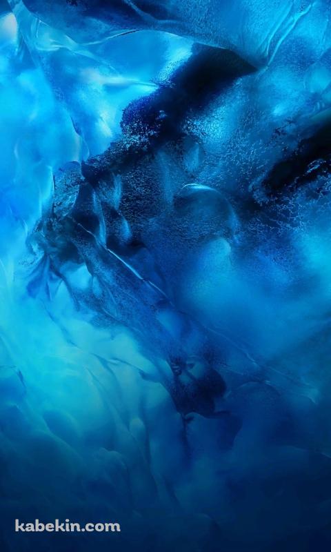 綺麗な青い氷のようなテクスチャーのAndroidの壁紙(480px x 800px) スマホ用