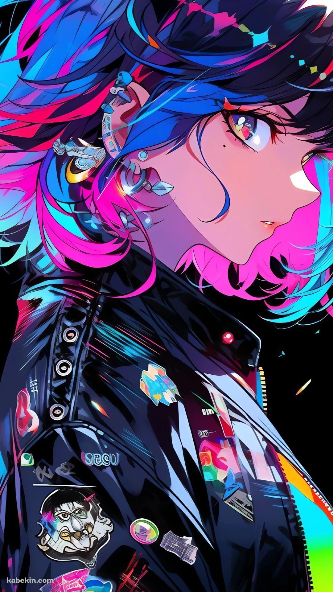 こちらを見つめる黒いジャケットを着た女性のAndroidの壁紙(1080px x 1920px) スマホ用