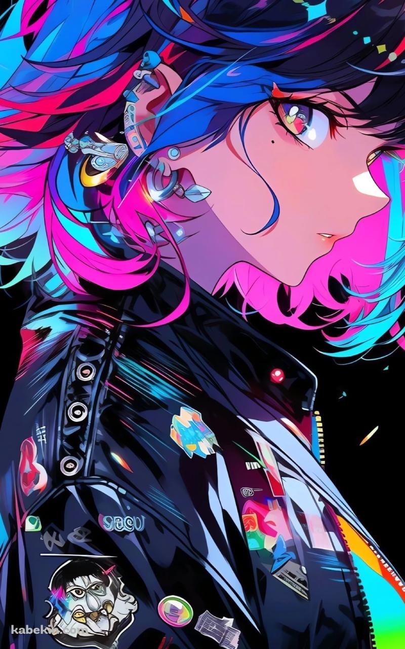こちらを見つめる黒いジャケットを着た女性のAndroidの壁紙(800px x 1280px) スマホ用