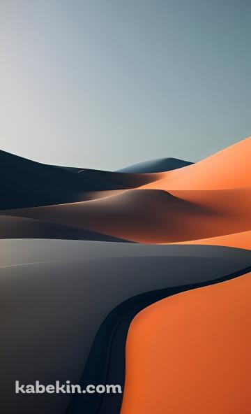 オレンジと黒の砂漠のAndroidの壁紙(360px x 592px) スマホ用
