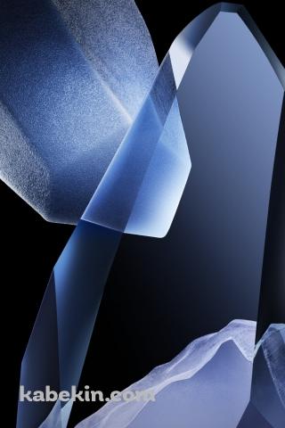 透明な2つの宝石 / 黒い背景のAndroidの壁紙(320px x 480px) スマホ用