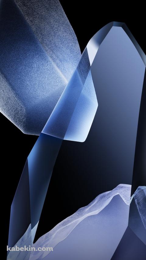 透明な2つの宝石 / 黒い背景のAndroidの壁紙(480px x 854px) スマホ用
