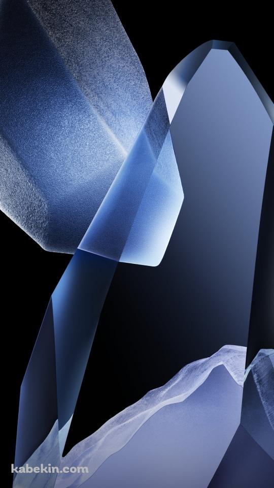 透明な2つの宝石 / 黒い背景のAndroidの壁紙(540px x 960px) スマホ用