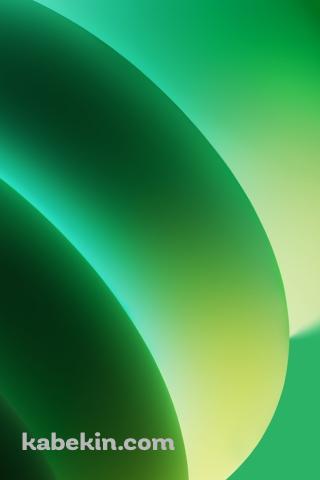 緑の光る螺旋のAndroidの壁紙(320px x 480px) スマホ用