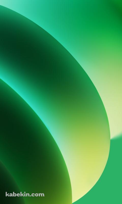 緑の光る螺旋のAndroidの壁紙(480px x 800px) スマホ用
