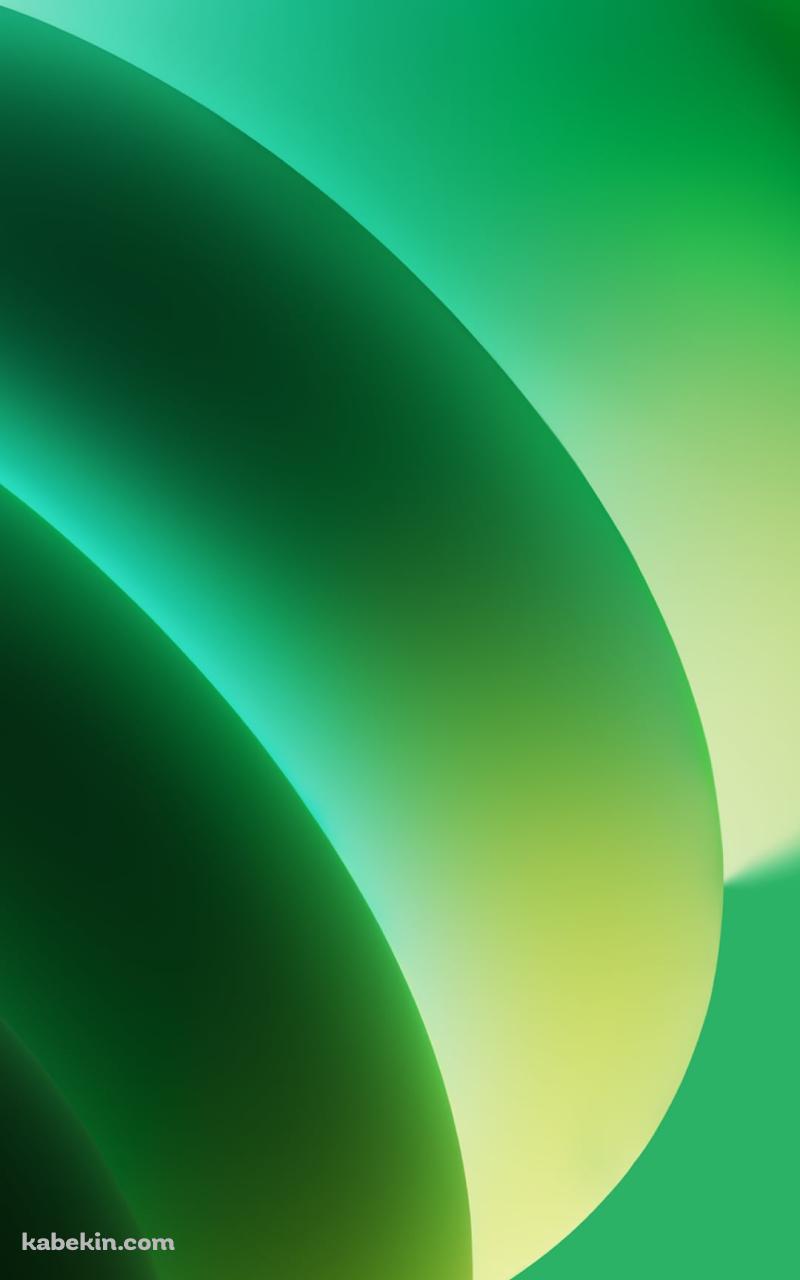 緑の光る螺旋のAndroidの壁紙(800px x 1280px) スマホ用