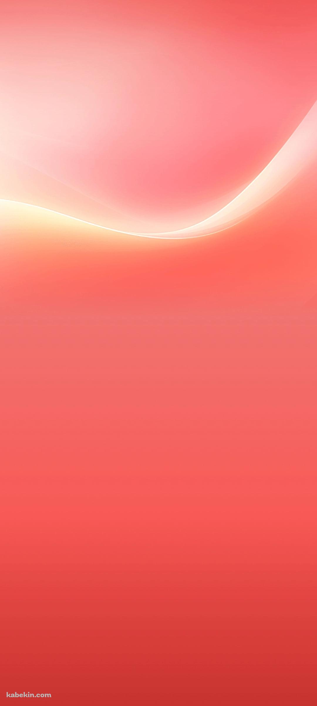 ピンクのグラデーション / 光る波形のAndroidの壁紙(1080px x 2400px) スマホ用