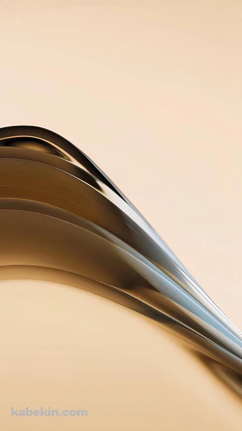 金色の光沢のあるうねり / 金属のAndroidの壁紙(480px x 854px) スマホ用