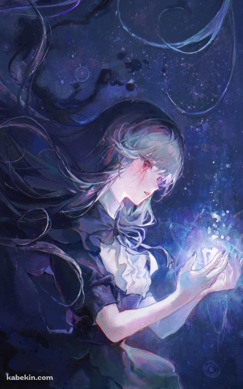 掌の魔法を見る暁美ほむら / 魔法少女まどか☆マギカのAndroidの壁紙(800px x 1280px) スマホ用