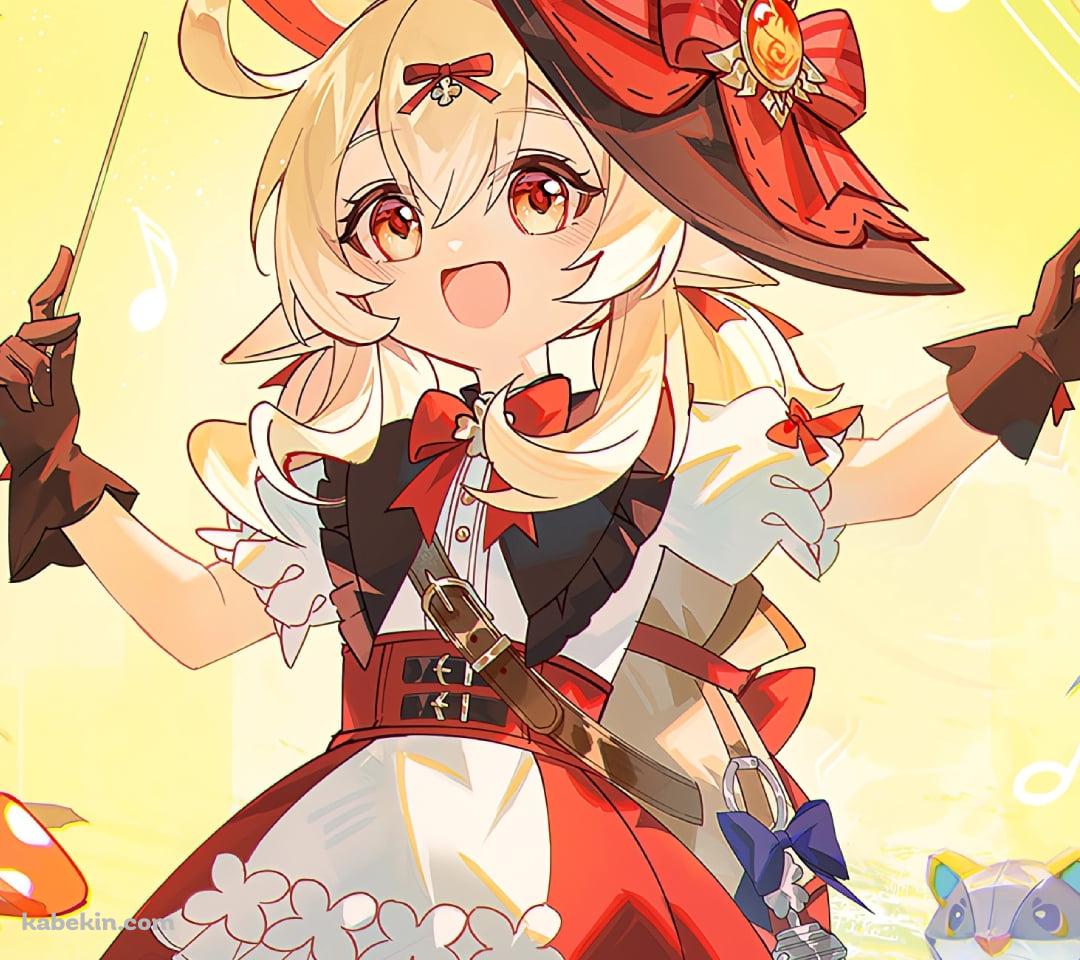 森の中で指揮棒を振るクレー / 星燭に揺れる爛花 / 原神のAndroidの壁紙(1080px x 960px) スマホ用
