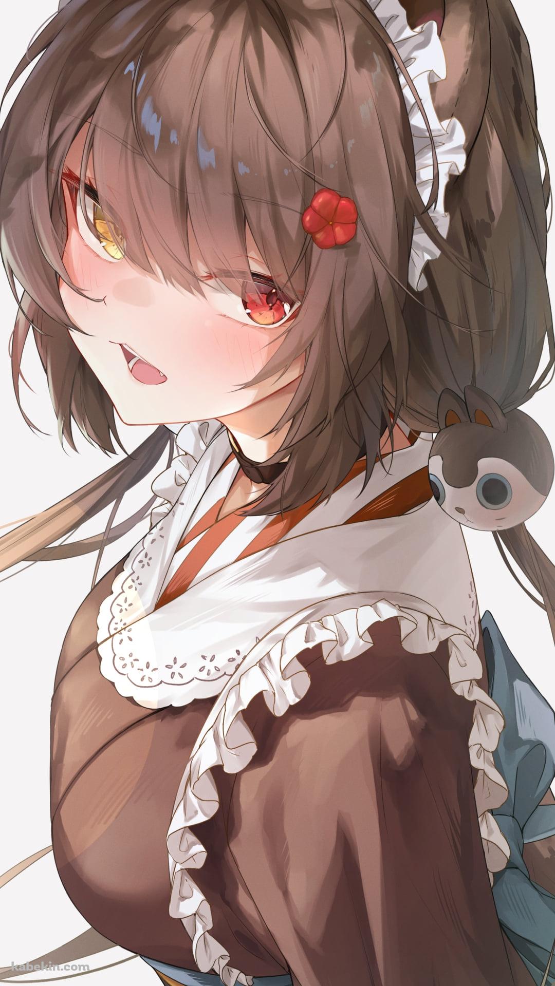 メイド姿の戌亥とこ / 赤い花 / にじさんじ / バーチャルYouTuberのAndroidの壁紙(1080px x 1920px) スマホ用