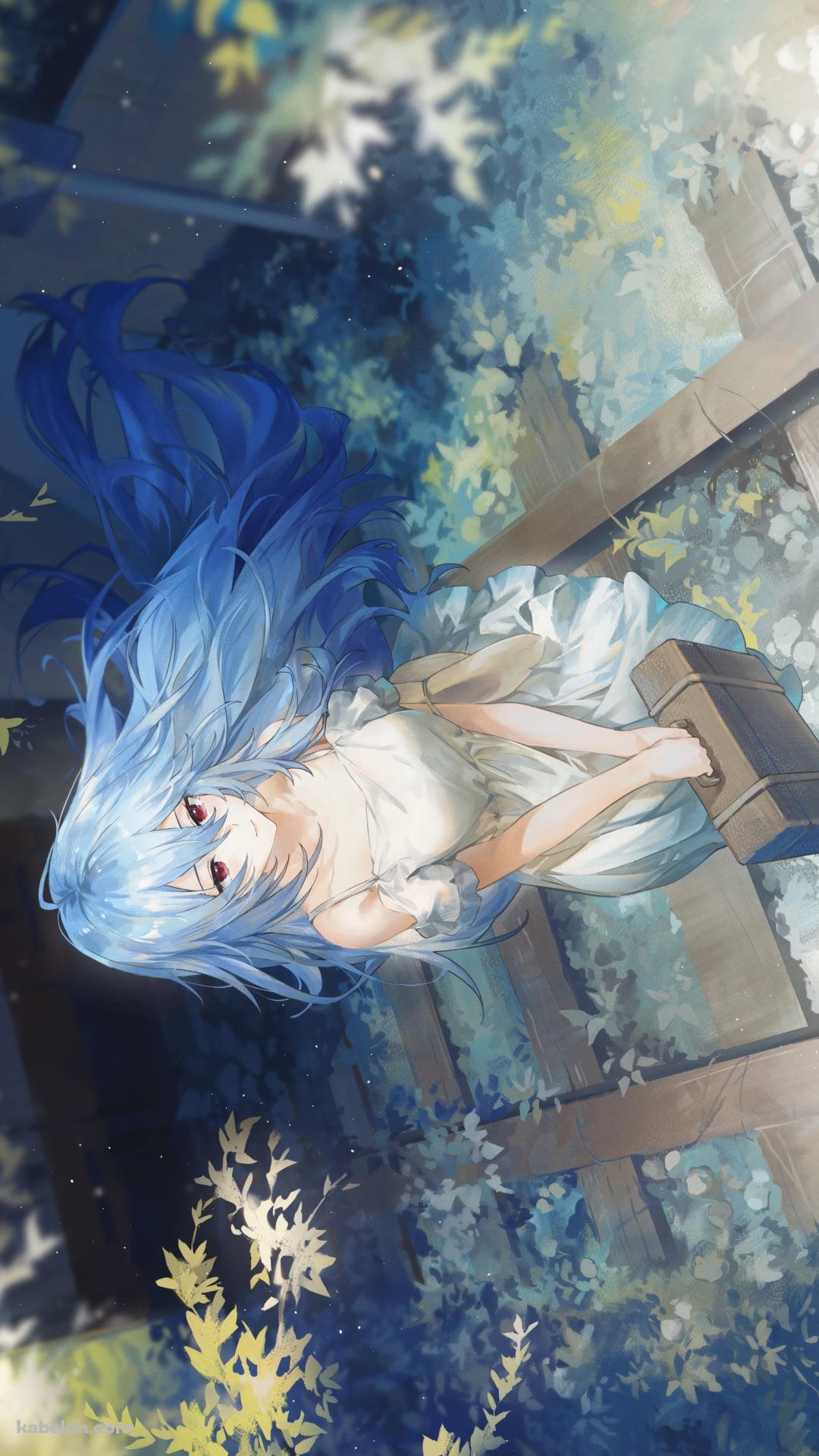 廃れた線路の上に立つ綾波レイ / 新世紀エヴァンゲリオンのAndroidの壁紙(1080px x 1920px) スマホ用